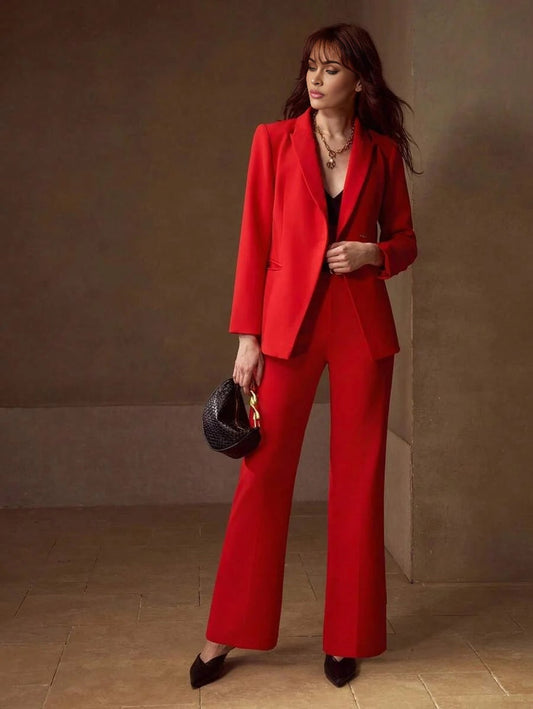 Classy SINGLE BUTTON STRUCTURED BLAZER