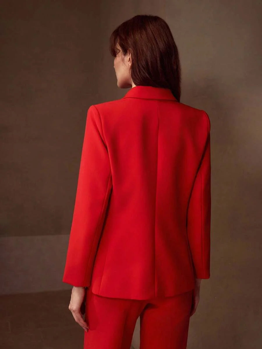 Classy SINGLE BUTTON STRUCTURED BLAZER