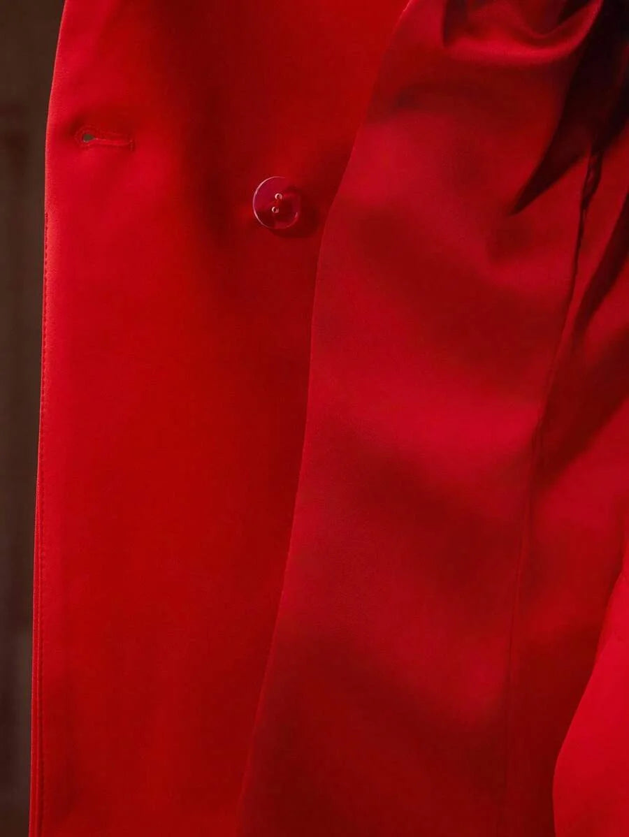 Classy SINGLE BUTTON STRUCTURED BLAZER