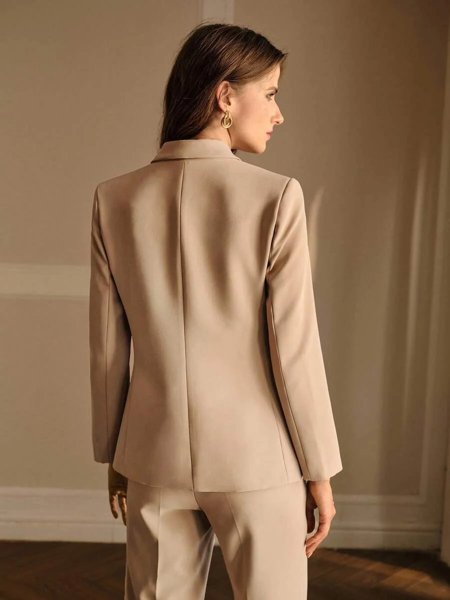 Classy SINGLE BUTTON STRUCTURED BLAZER