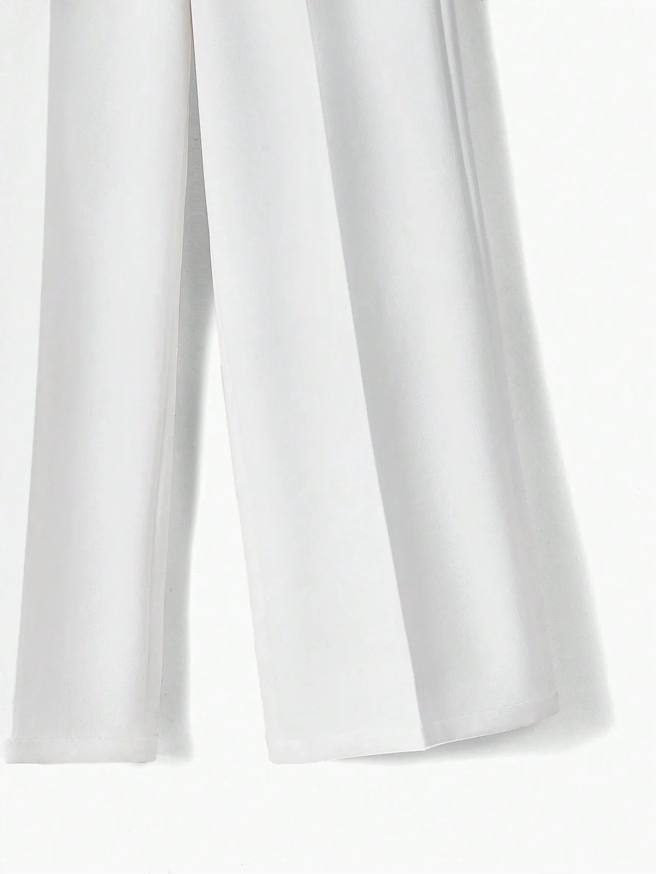 Classy SOLID GUIPURE LACE BODICE SLANT POCKET JUMPSUIT