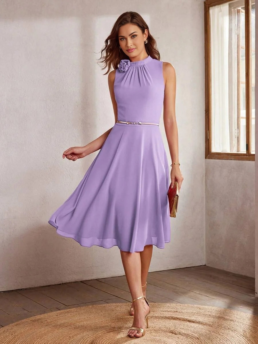 Classy STEREO FLORAL FLOWY DRESS