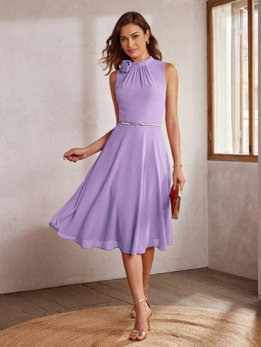 Classy STEREO FLORAL FLOWY DRESS