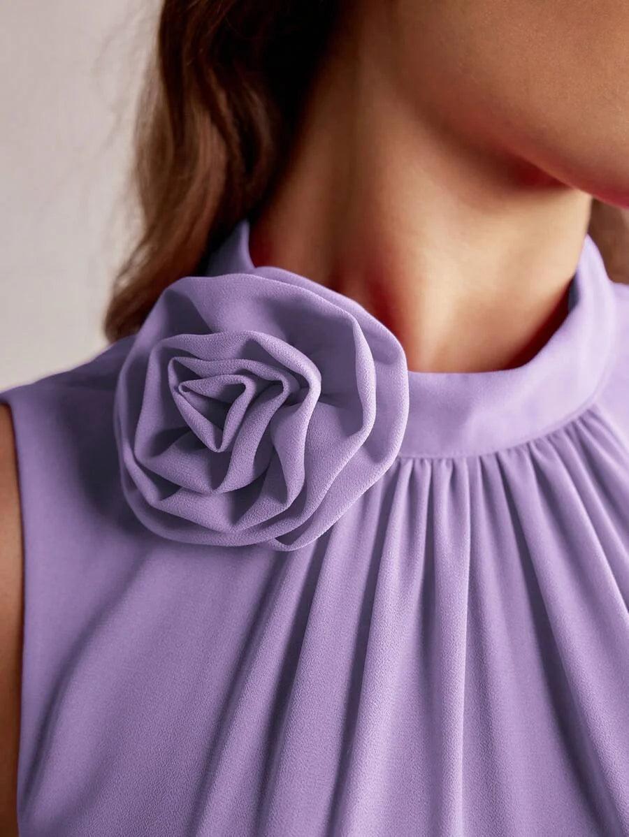 Classy STEREO FLORAL FLOWY DRESS