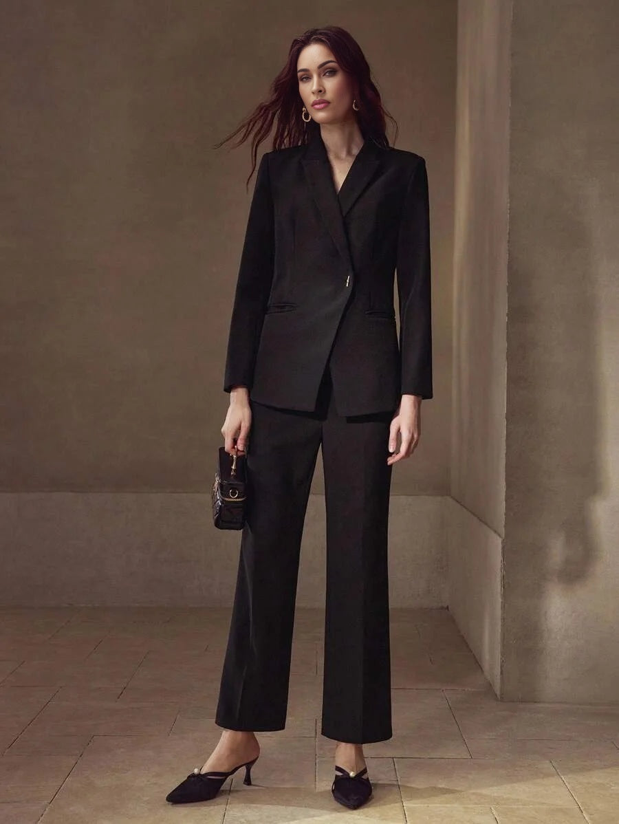 Classy STRUCTURED SINGLE BUTTON BLAZER