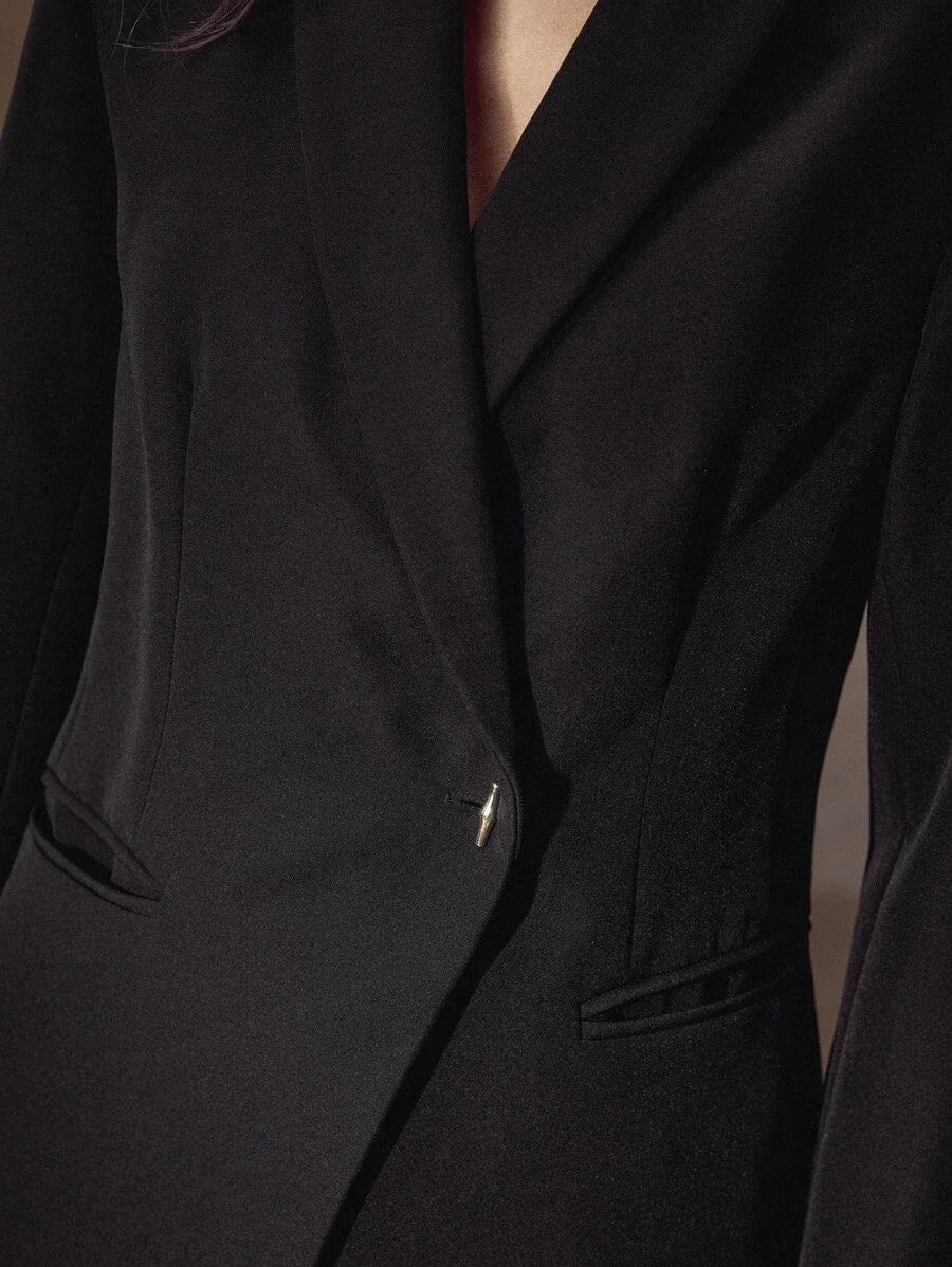 Classy STRUCTURED SINGLE BUTTON BLAZER