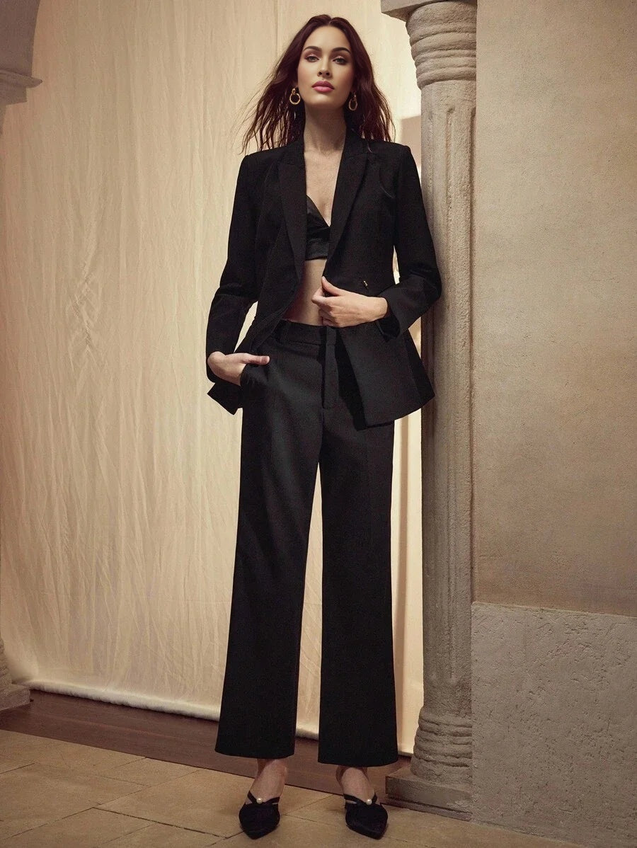 Classy STRUCTURED SINGLE BUTTON BLAZER