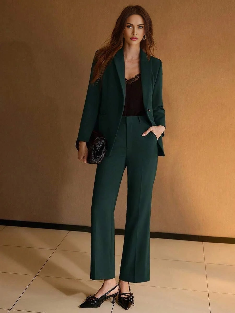 Classy STRUCTURED SINGLE BUTTON BLAZERBUSINESS CASUAL WOMAN