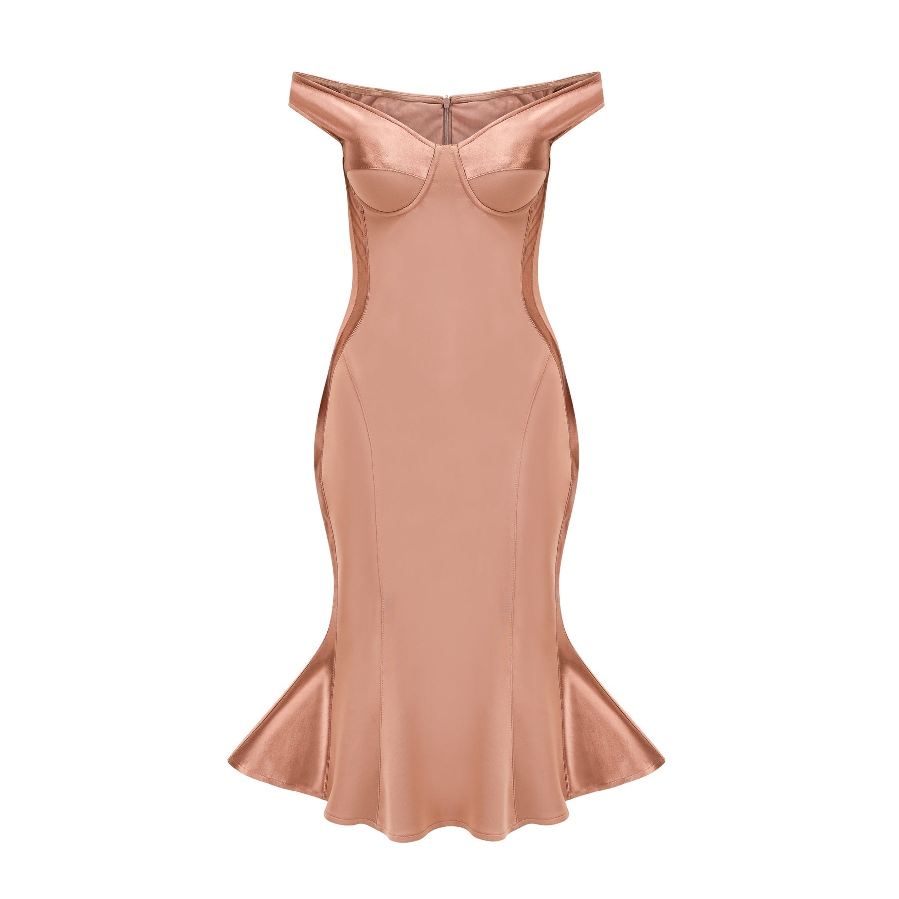 Clémence bustierstyle fitted midi dress