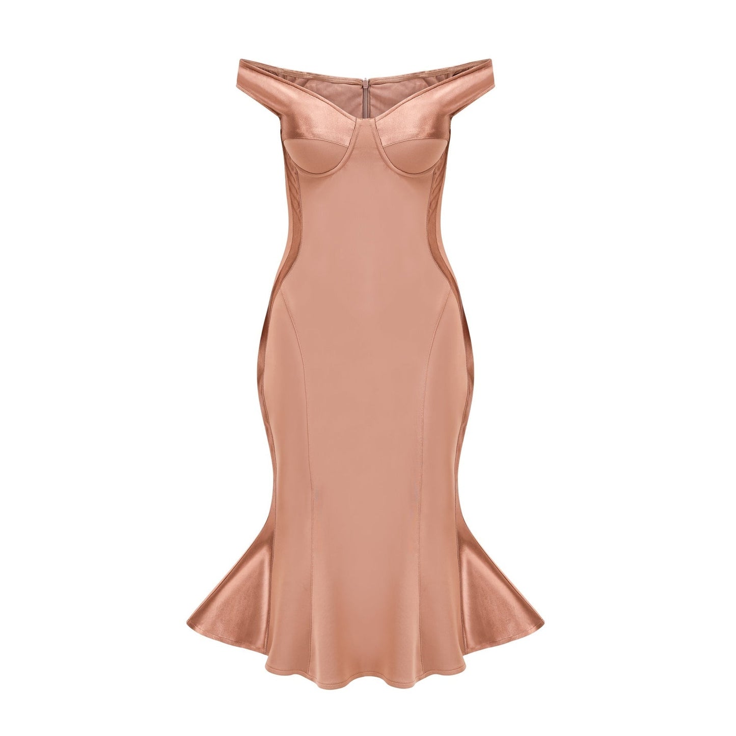 Clémence bustierstyle fitted midi dress