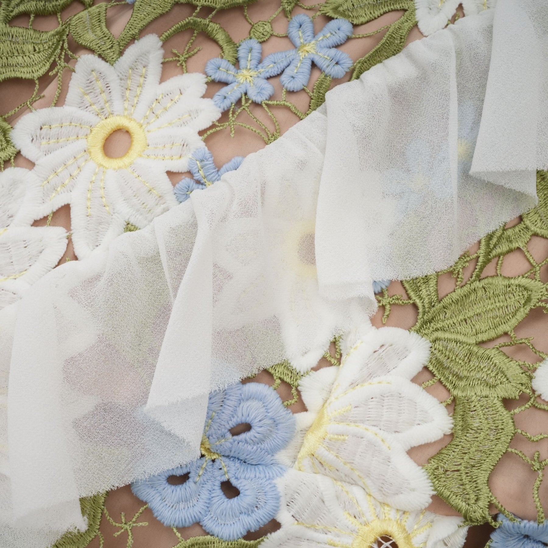 Clémence floral embroidered midi dress