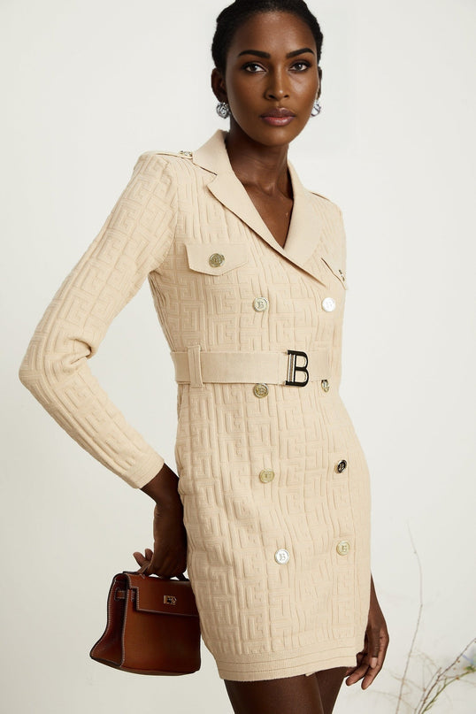 Clémence monogramjacquard knitted dress