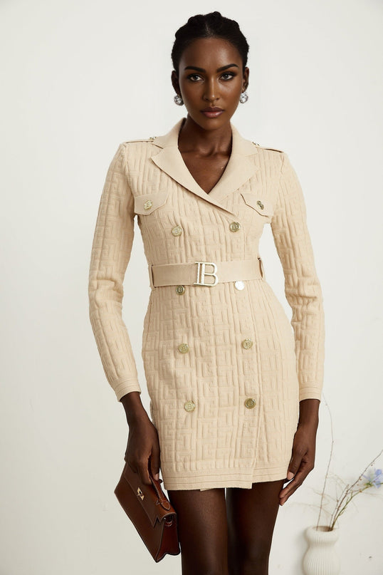 Clémence monogramjacquard knitted dress