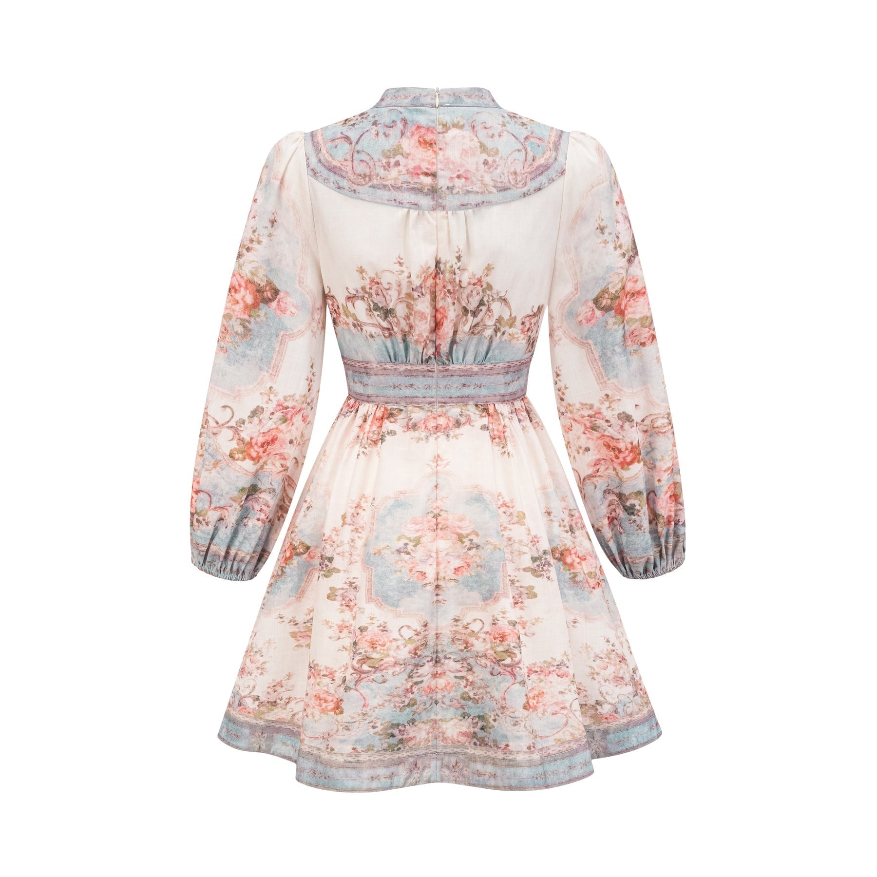 Clémence Romantic Floral Print Mini Dress
