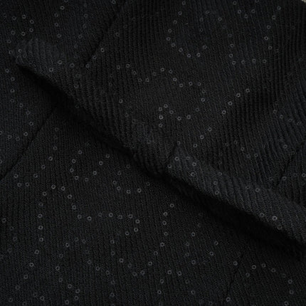 Clementina Black White Sequin Bowknot Mini Dress