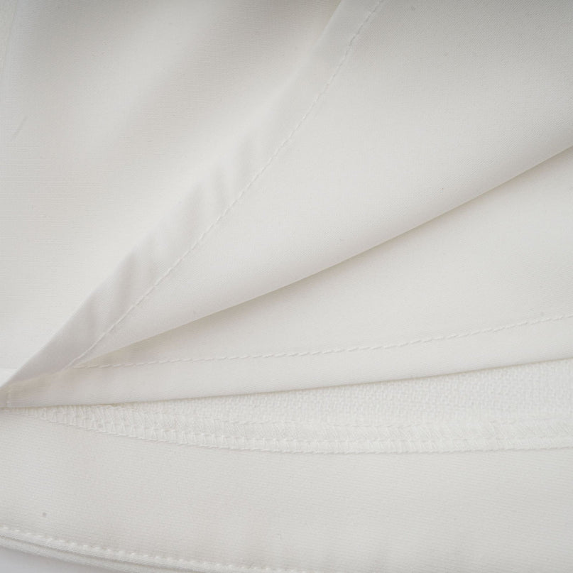 Clementina White Vneck Peplum Pleated Dress Aline Goldtone Buttons Shoulder Pads 100 Polyester Fiber