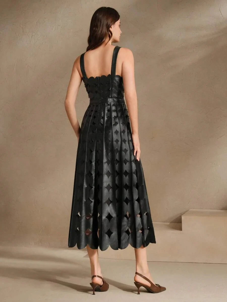 Cocktail Party Vacation Retro Tassel Embroidered VNeck Slip Dress For Women
