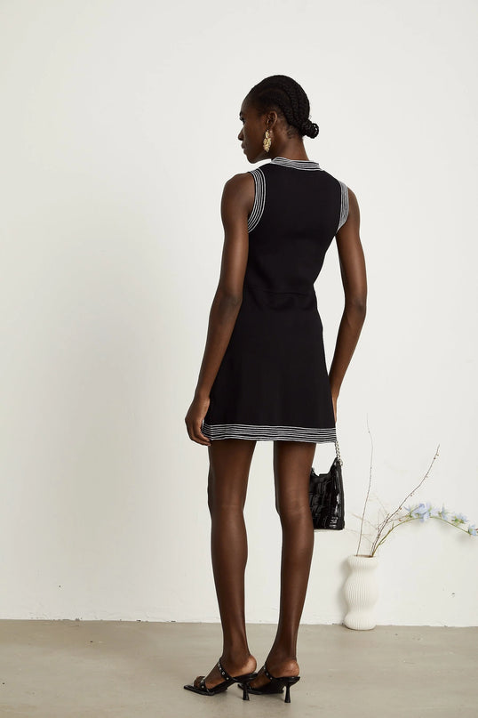 Colette contrastingtrim knitted mini dress