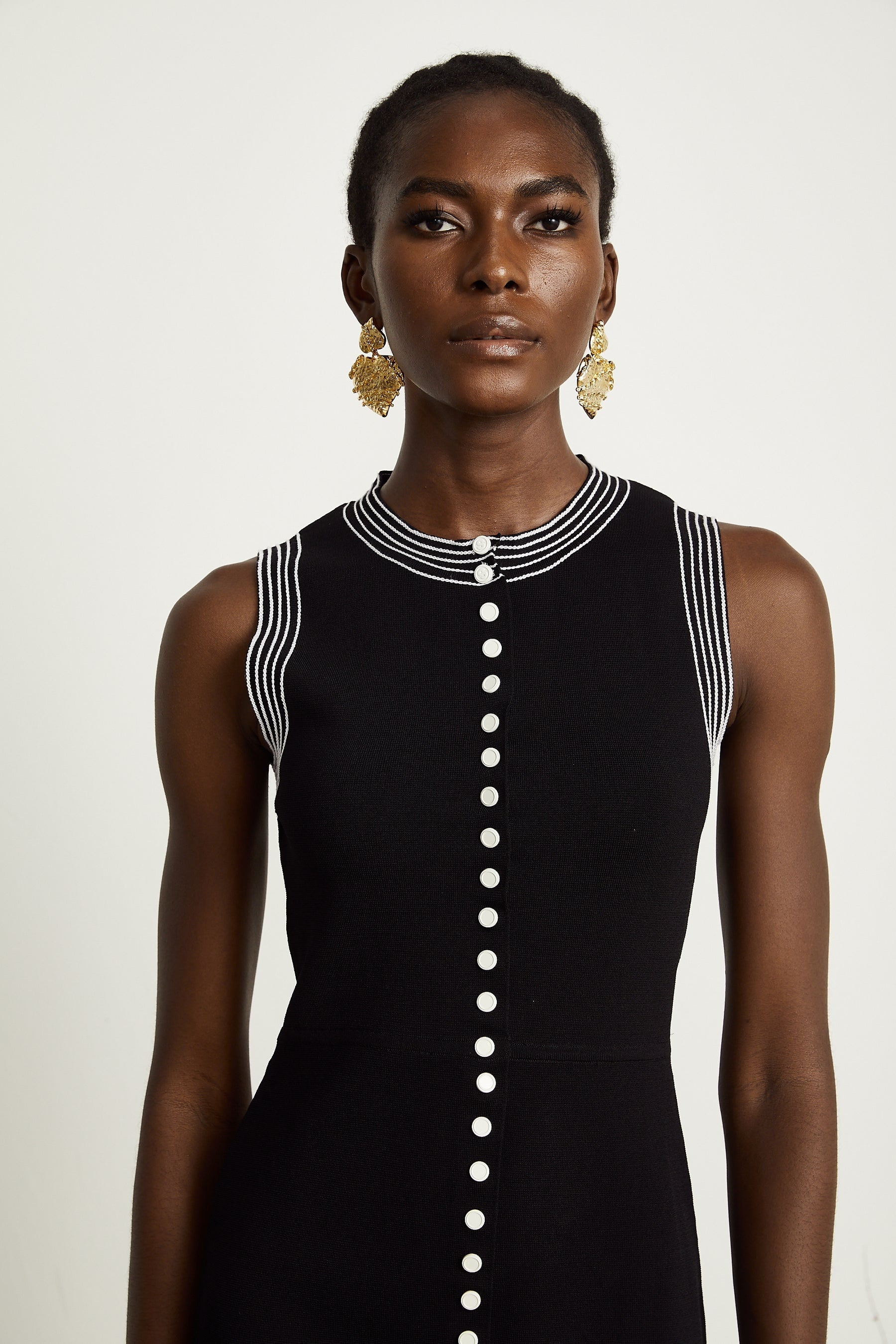 Colette contrastingtrim knitted mini dress