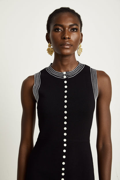 Colette contrastingtrim knitted mini dress