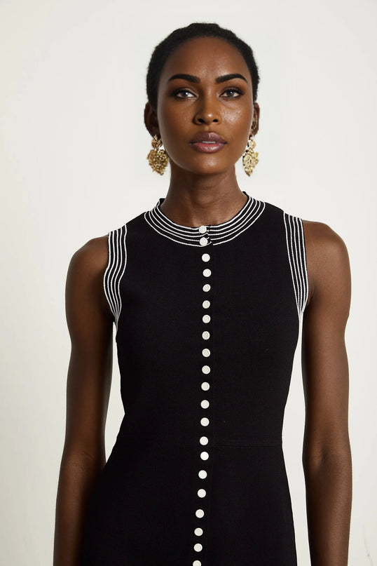 Colette contrastingtrim knitted mini dress