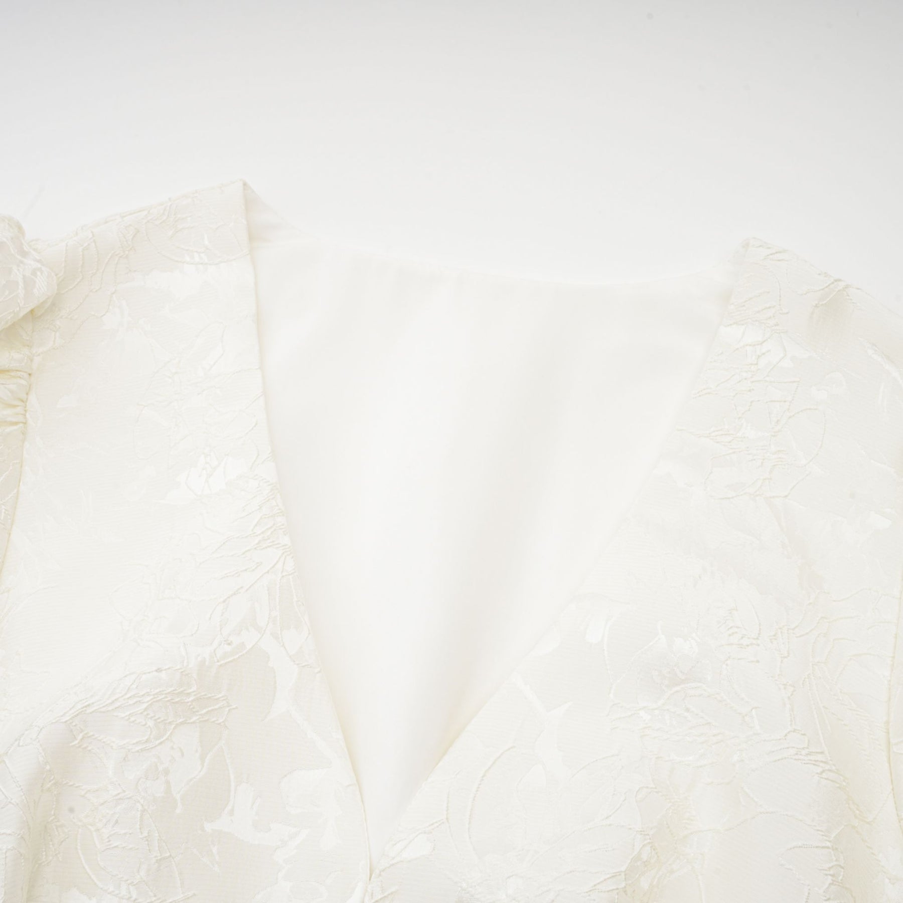 Colette white jacquard tiered mini dress