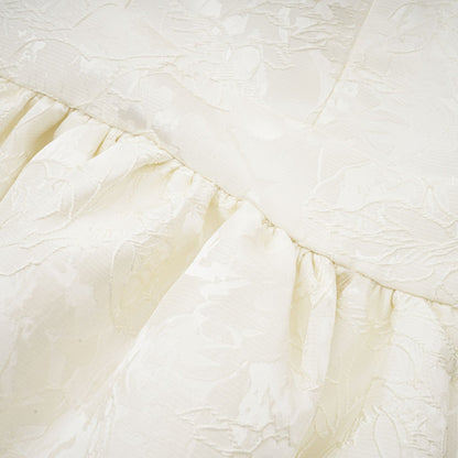 Colette white jacquard tiered mini dress