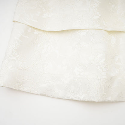 Colette white jacquard tiered mini dress