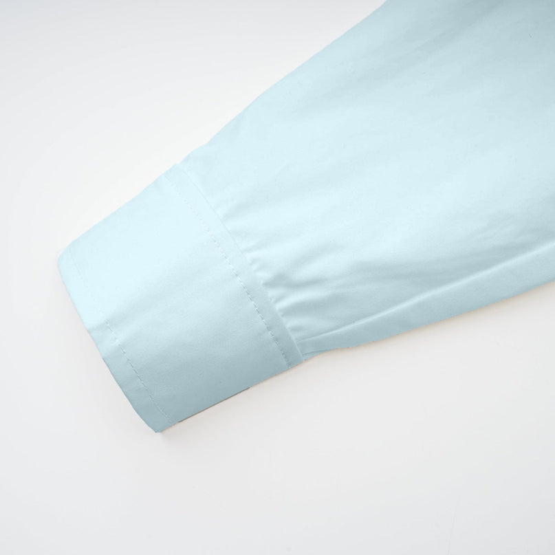 Coline Blue Asymmetrical Ruched Shirt