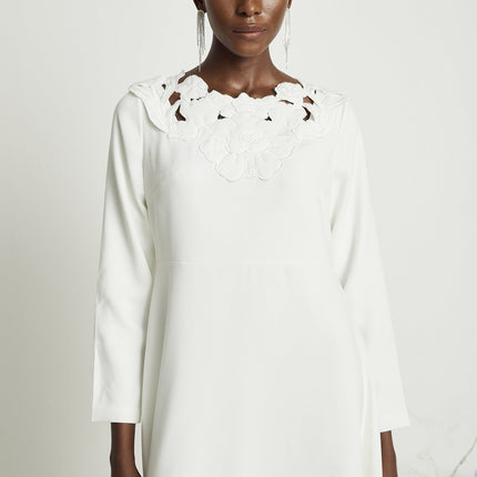 Coline floral embroidered cutout midi dress