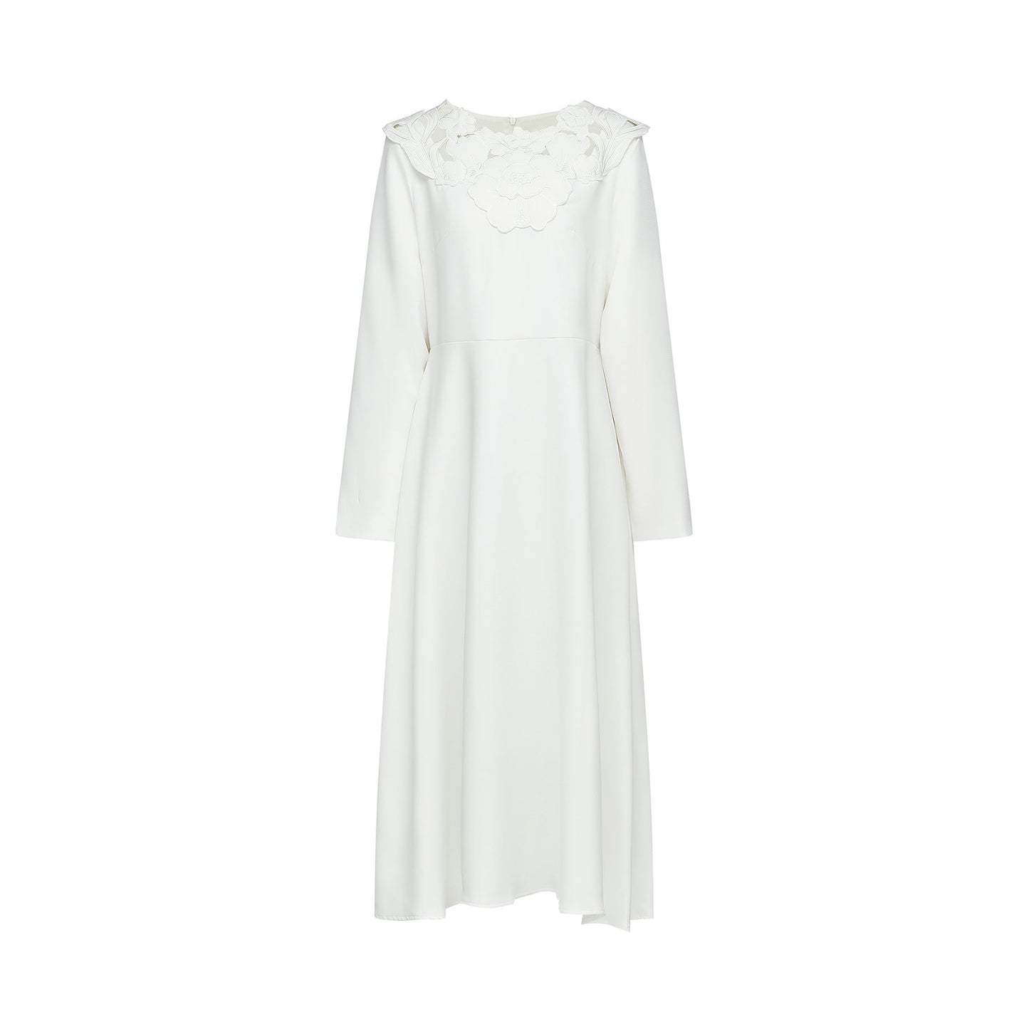 Coline floral embroidered cutout midi dress