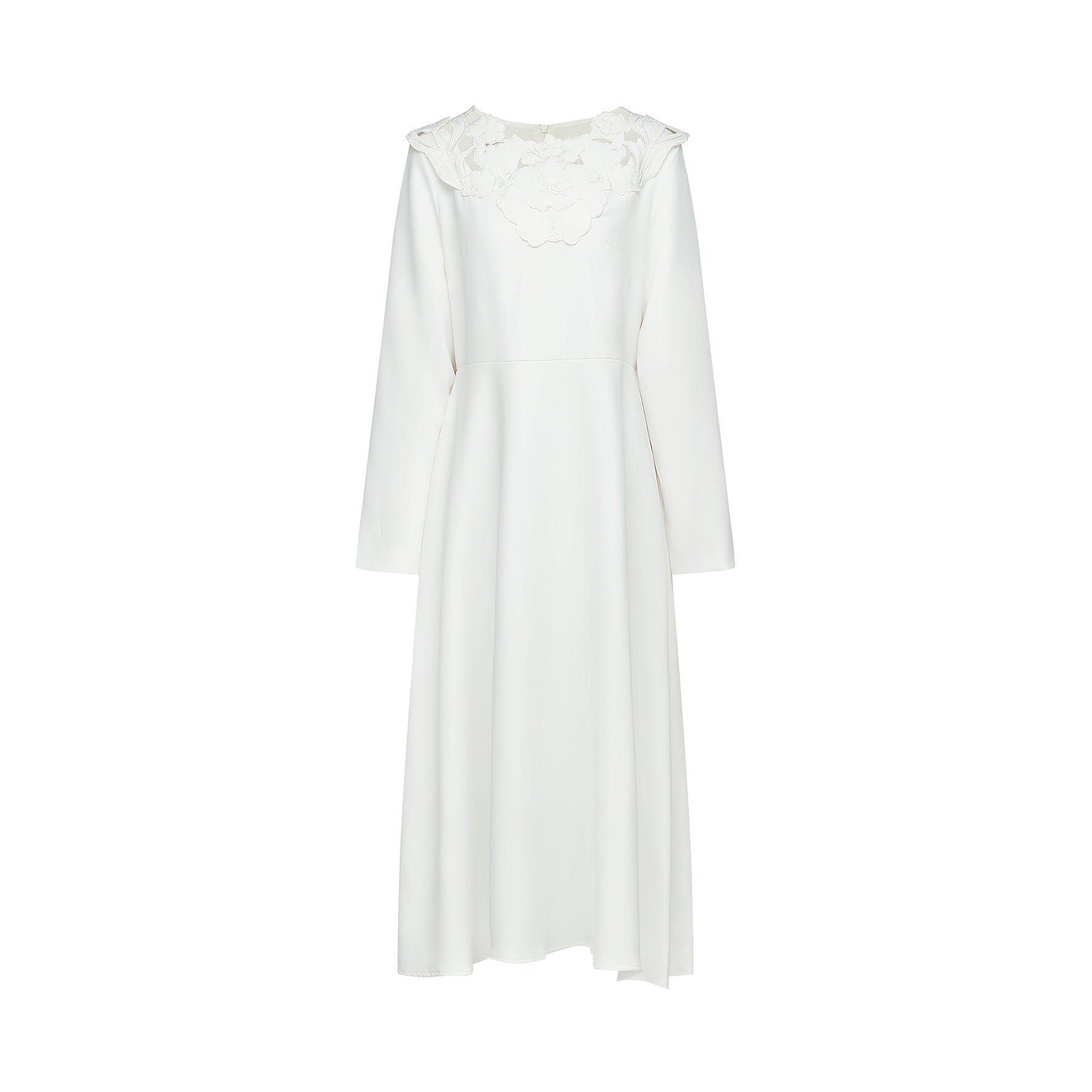 Coline floral embroidered cutout midi dress