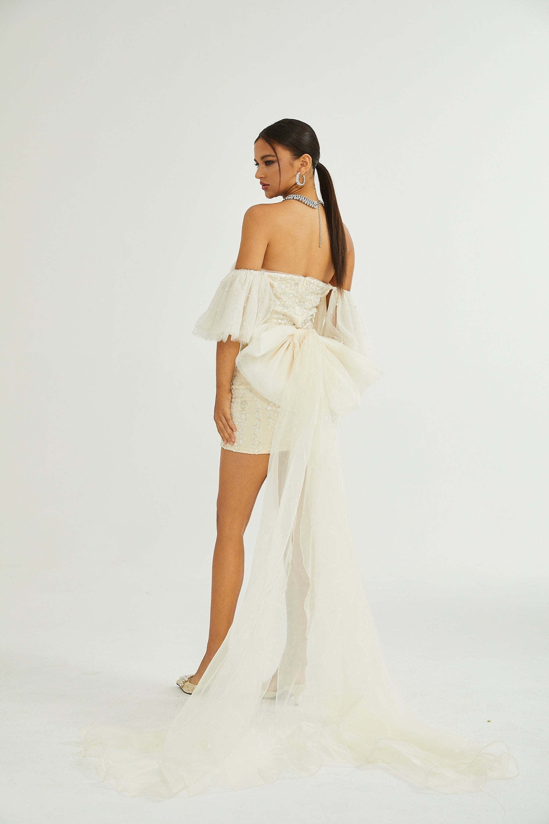 Coline sequinembellished mesh dress