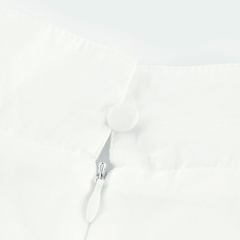 Coline White Embroidered Midi Dress