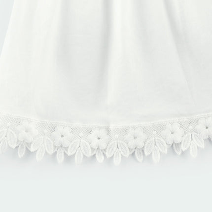 Coline White Embroidered Midi Dress