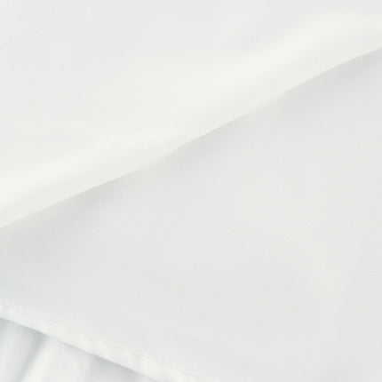 Coline White Embroidered Midi Dress with Floral Embroidery Lace Trim Button Closure Hidden Back Zipper