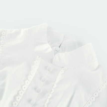 Coline White Embroidered Midi Dress 80% Cotton 20% Viscose