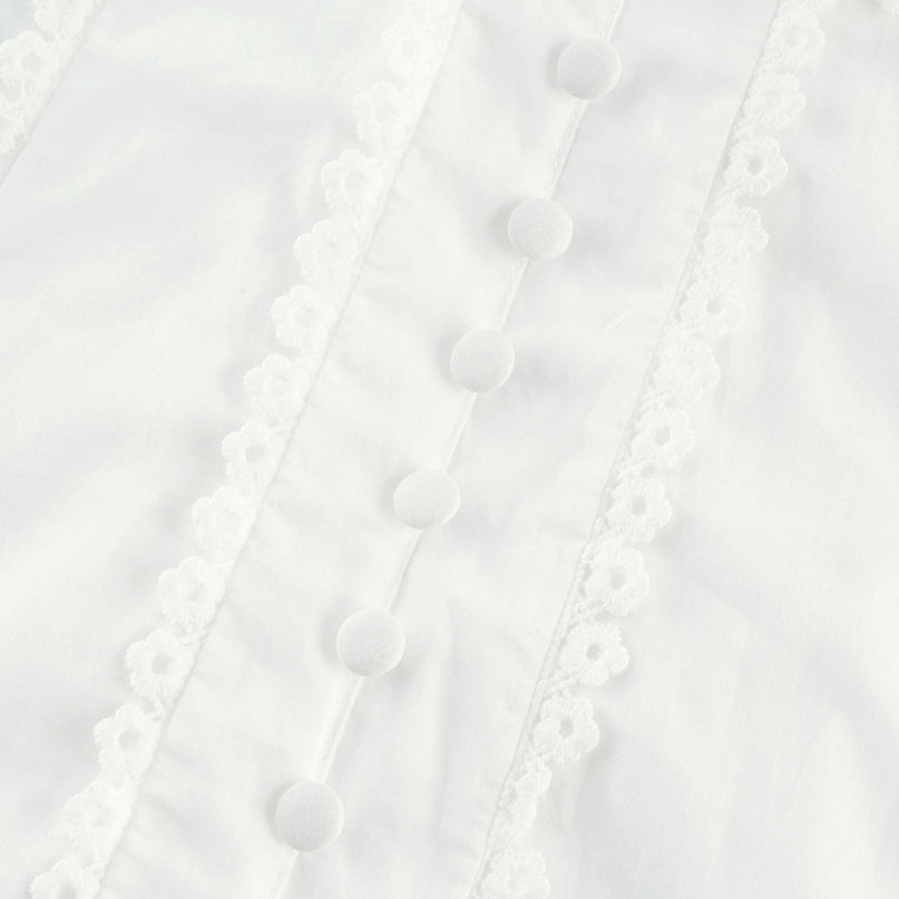 Coline White Embroidered Midi Dress