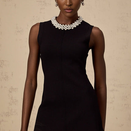 Concetta Black Knitted Mini Dress