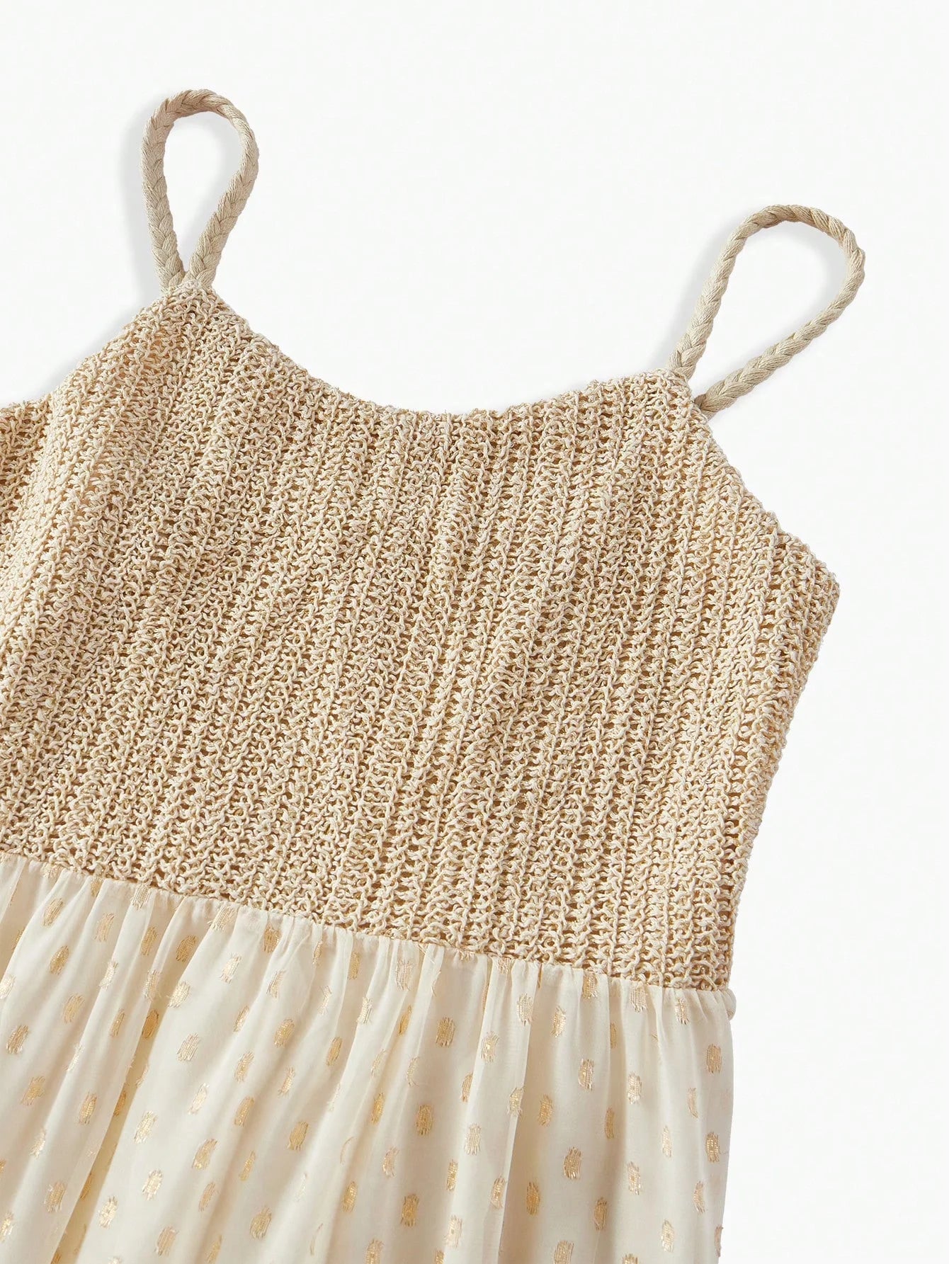 CONTRAST CHIFFON RUFFLE HEM DRESS