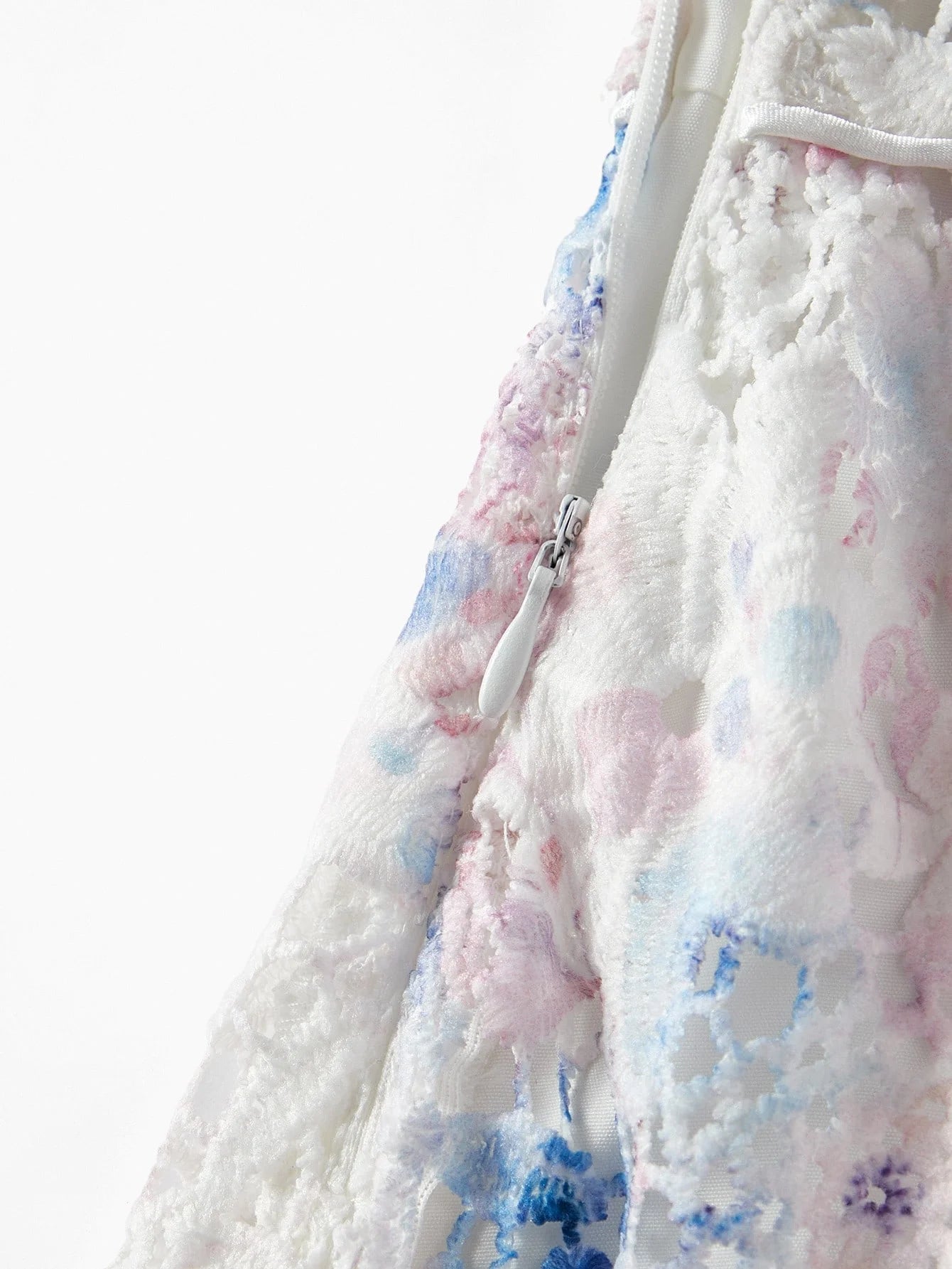 CONTRAST GUIPURE LACE DRESS