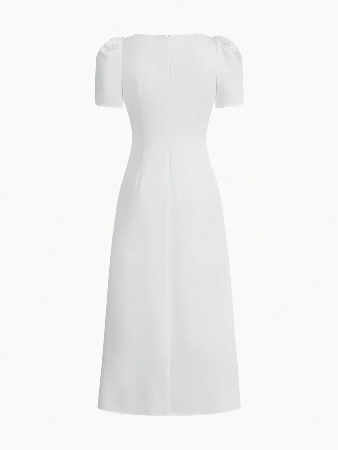 CONTRAST LACE ZIPPER DRESS