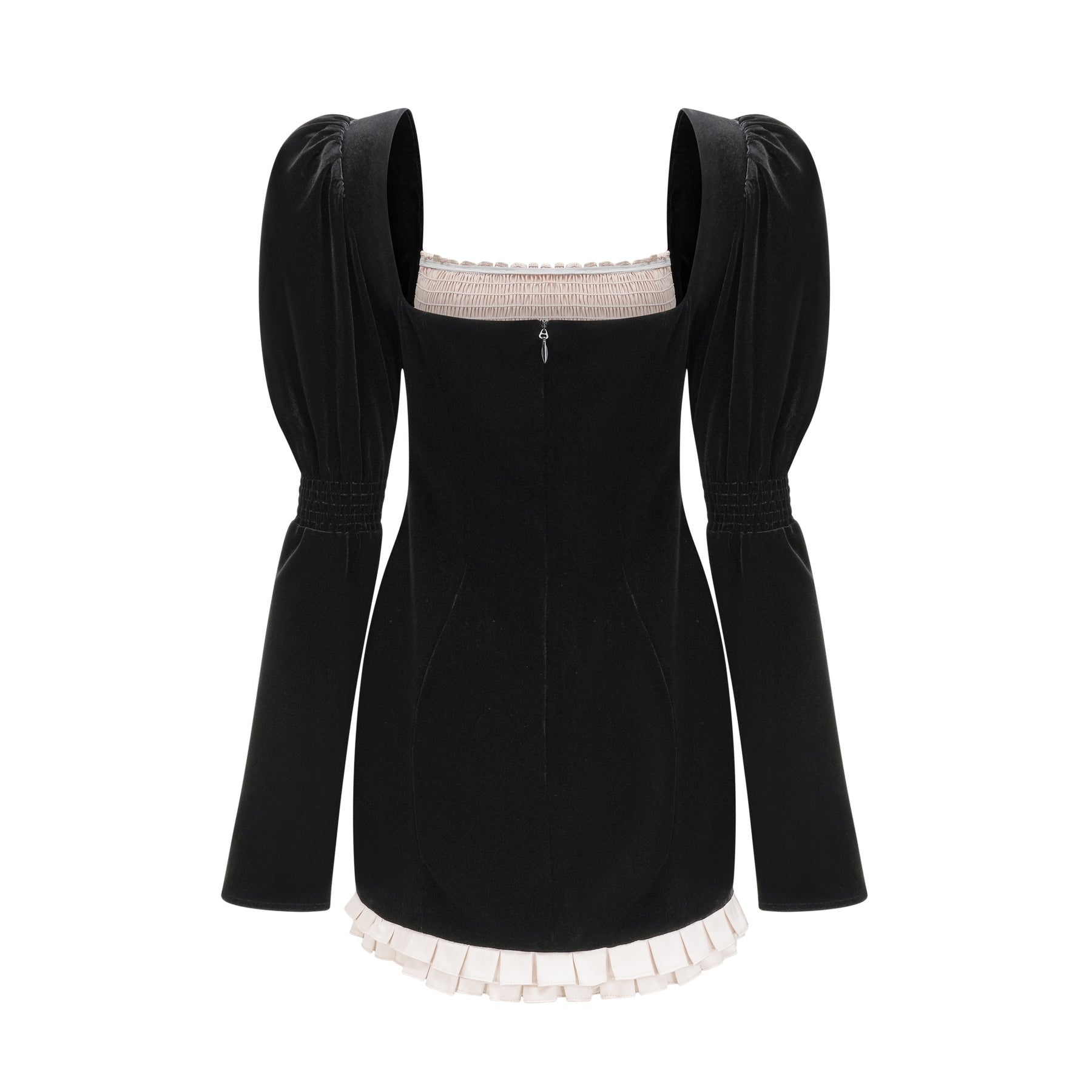 Coralie longsleeved velvet mini dress