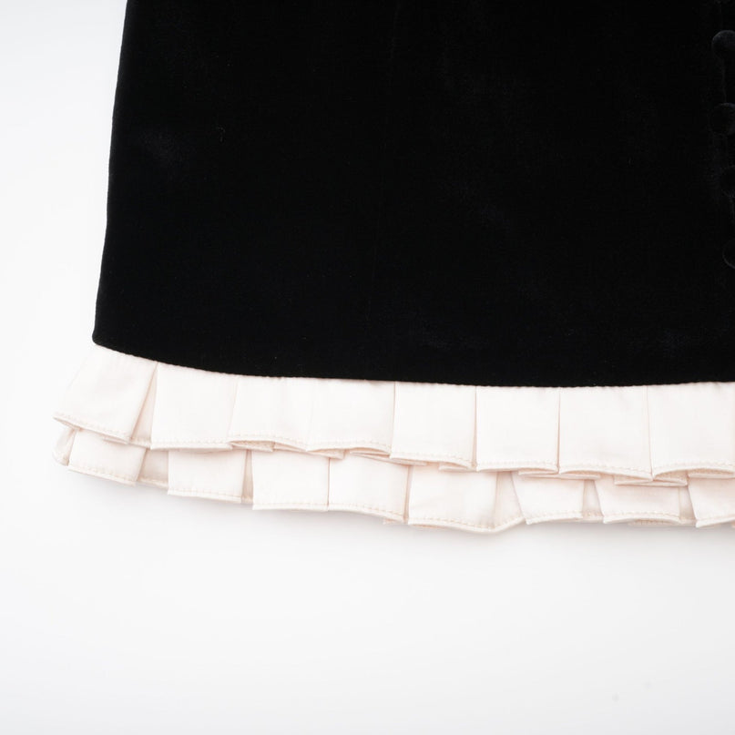 Coralie longsleeved velvet mini dress