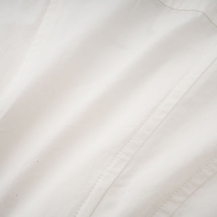 Coraline White Mini Dress with Long Sleeves and Buttoned Cuffs