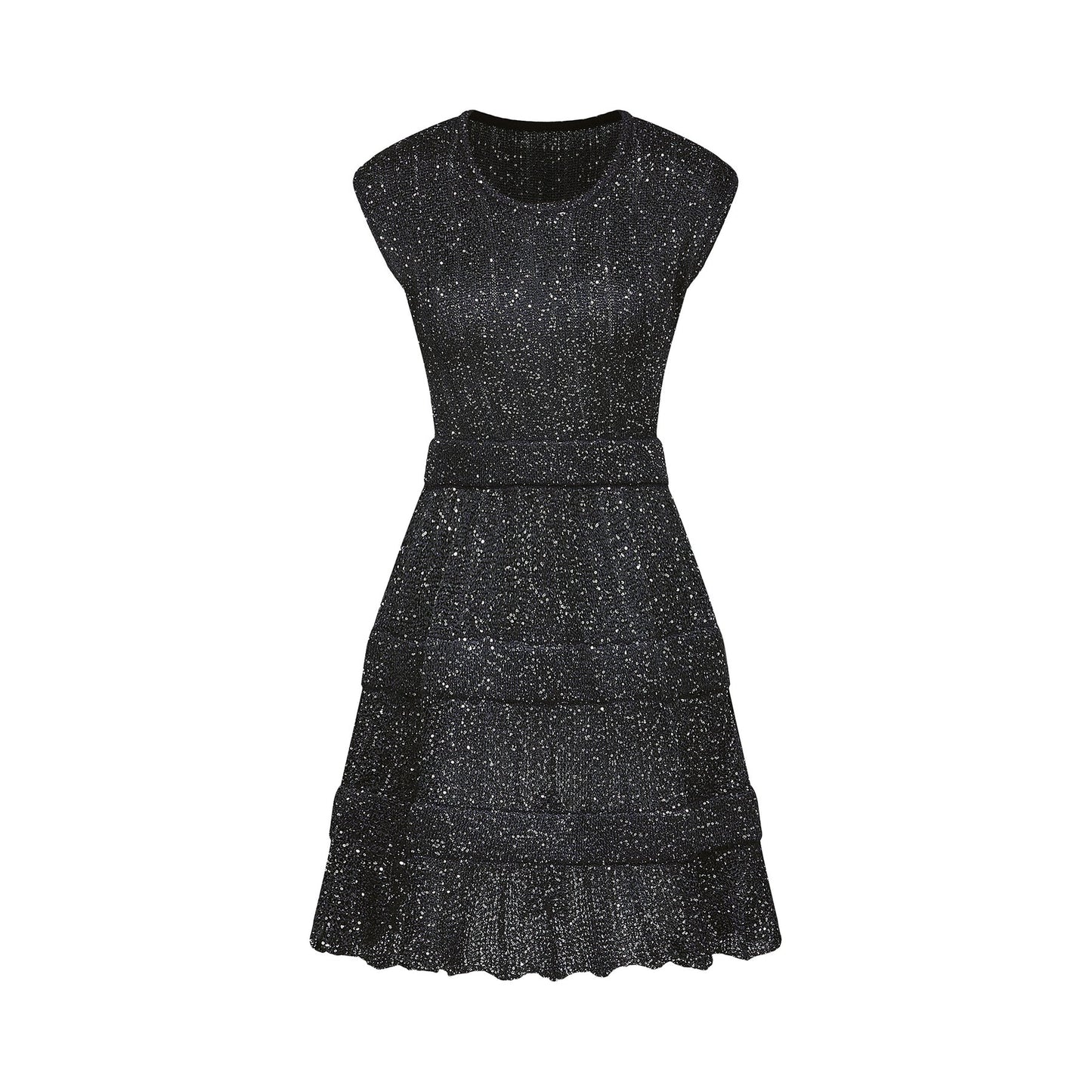 Cordelia sequinembellished tiered mini dress