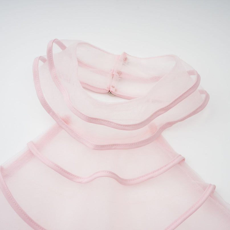 Cosima Maxi Dress in Pink tiered halterneck ruffled tulle sleeveless elegance 100% Nylon Polyamide fiber formal events special occasions sophistication luxury