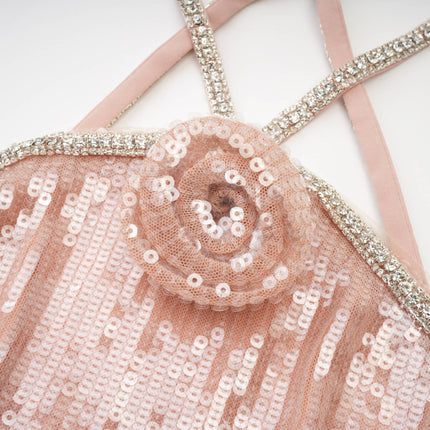 Costanza Sequin Mini Dress Neutrals