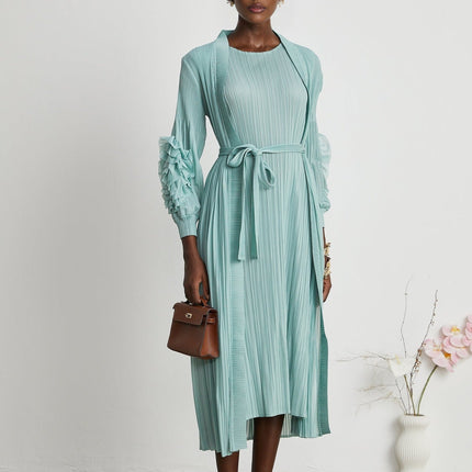 Cynthia Mint Green Dress Coat Set