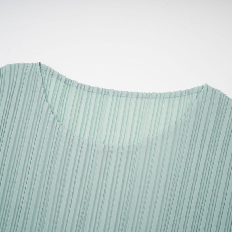 Cynthia Mint Green Dress Coat Set Knitted Pleated Elasticated Cuffs